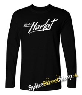 WE ARE HARLOT - Logo - čierne pánske tričko s dlhými rukávmi