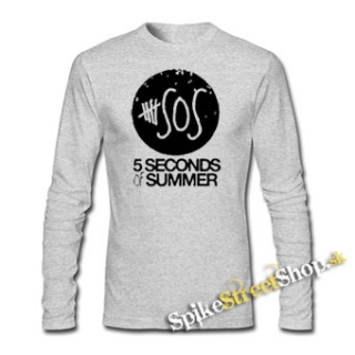 5 SECONDS OF SUMMER - Sign - šedé pánske tričko s dlhými rukávmi