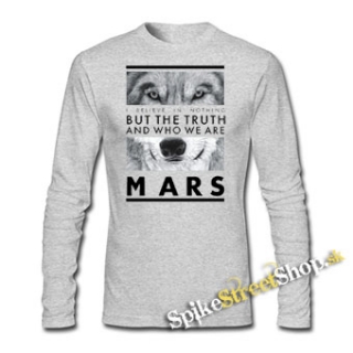 30 SECONDS TO MARS - Wolf - šedé pánske tričko s dlhými rukávmi