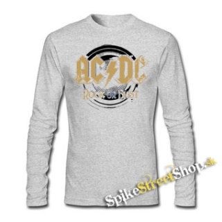 ACDC - Rock Or Bust Brown - šedé pánske tričko s dlhými rukávmi