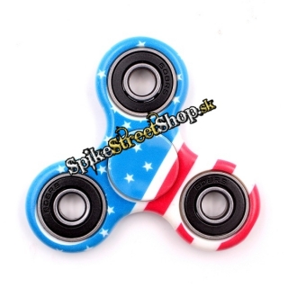 Plastový Fidget Spinner USA ZÁSTAVA - 3 Hranný