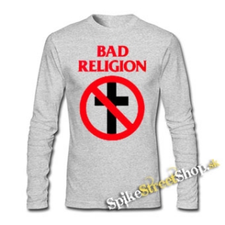 BAD RELIGION - Crest - šedé pánske tričko s dlhými rukávmi