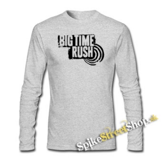 BIG TIME RUSH - Logo - šedé pánske tričko s dlhými rukávmi