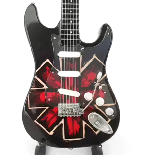Gitara RED HOT CHILI PEPPERS - TRIBUTE FENDER STRATO RHCP - Mini Guitar USA