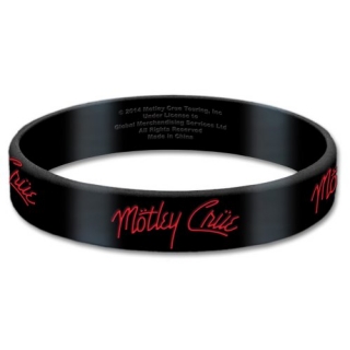 MOTLEY CRUE - Logo - čierny gumený náramok