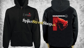 RAMMSTEIN - Benzin - čierna pánska mikina na zips