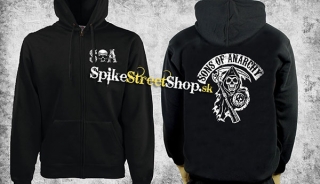 SONS OF ANARCHY - čierna pánska mikina na zips
