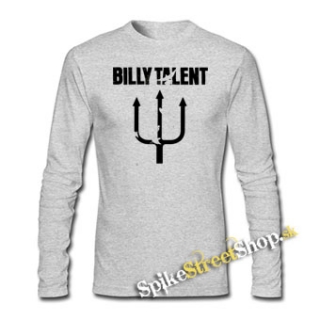 BILLY TALENT - Black Logo - šedé pánske tričko s dlhými rukávmi