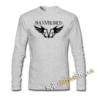 BLACK VEIL BRIDES - Wings Logo - šedé pánske tričko s dlhými rukávmi
