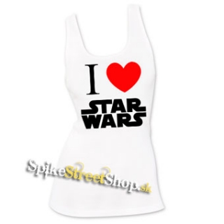 I LOVE STAR WARS - Ladies Vest Top - biele