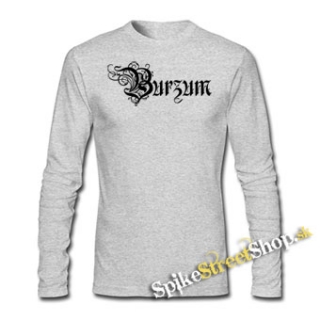 BURZUM - Logo - šedé pánske tričko s dlhými rukávmi