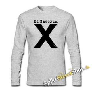 ED SHEERAN - X - šedé pánske tričko s dlhými rukávmi