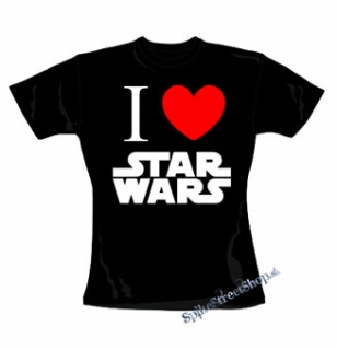 I LOVE STAR WARS - čierne dámske tričko