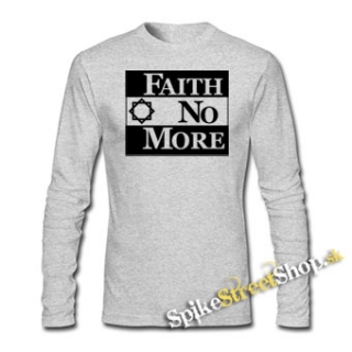 FAITH NO MORE - Logo - šedé pánske tričko s dlhými rukávmi
