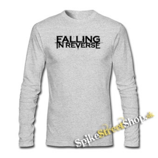 FALLING IN REVERSE - Logo - šedé pánske tričko s dlhými rukávmi