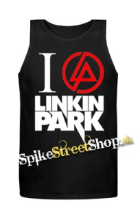 I LOVE LINKIN PARK - Crest Motive - Mens Vest Tank Top - čierne