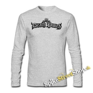FIVE FINGER DEATH PUNCH - Logo - šedé pánske tričko s dlhými rukávmi