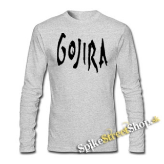 GOJIRA - Logo - šedé pánske tričko s dlhými rukávmi