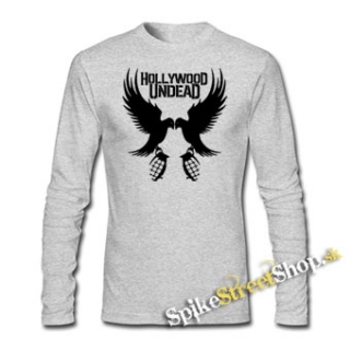HOLLYWOOD UNDEAD - Doves - šedé pánske tričko s dlhými rukávmi