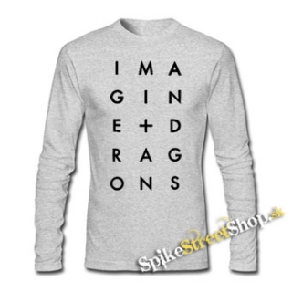 IMAGINE DRAGONS - Boxes - šedé pánske tričko s dlhými rukávmi