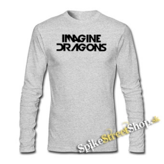 IMAGINE DRAGONS - Logo - šedé pánske tričko s dlhými rukávmi