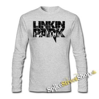 LINKIN PARK - Big Logo - šedé pánske tričko s dlhými rukávmi