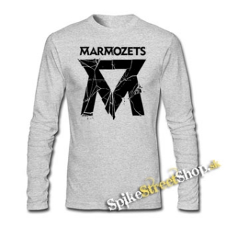 MARMOZETS - Smashed Logo - šedé pánske tričko s dlhými rukávmi