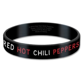 RED HOT CHILI PEPPERS - Logo - čierny gumený náramok