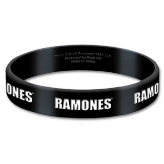 RAMONES - Logo - čierny gumený náramok