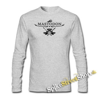 MASTODON - Logo - šedé pánske tričko s dlhými rukávmi