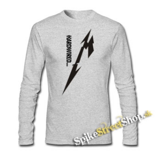 METALLICA - Hardwired B&W - šedé pánske tričko s dlhými rukávmi