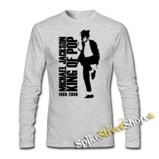 MICHAEL JACKSON - Kings Of POP - šedé pánske tričko s dlhými rukávmi