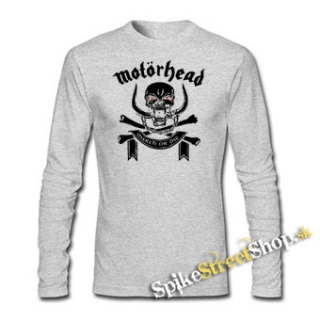 MOTORHEAD - March Or Die - šedé pánske tričko s dlhými rukávmi