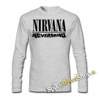 NIRVANA - Nevermind - šedé pánske tričko s dlhými rukávmi