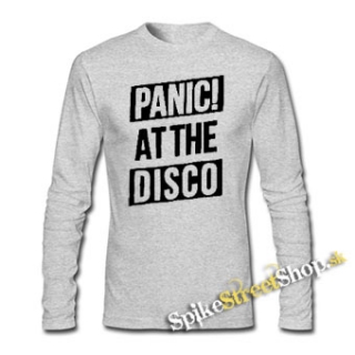 PANIC AT THE DISCO - Big Logo - šedé pánske tričko s dlhými rukávmi