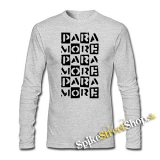 PARAMORE - Boxes - šedé pánske tričko s dlhými rukávmi