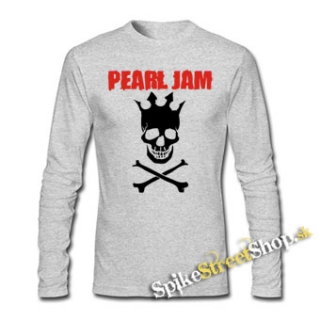 PEARL JAM - Riot - šedé pánske tričko s dlhými rukávmi