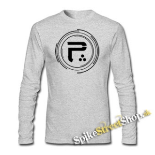 PERIPHERY - Logo with Circles - šedé pánske tričko s dlhými rukávmi