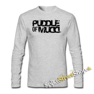 PUDDLE OF MUDD - Logo - šedé pánske tričko s dlhými rukávmi