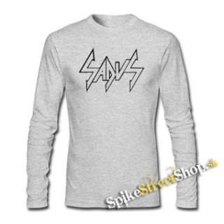 SADUS - Logo - šedé pánske tričko s dlhými rukávmi