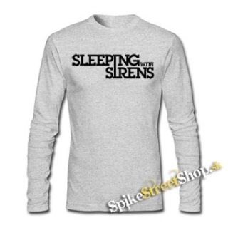 SLEEPING WITH SIRENS - Logo - šedé pánske tričko s dlhými rukávmi