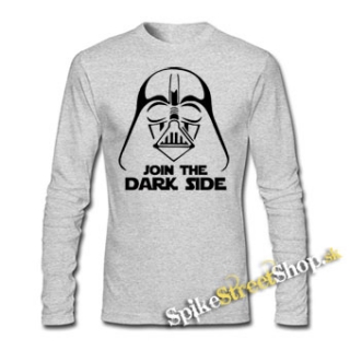 STAR WARS - Join The Dark Side - šedé pánske tričko s dlhými rukávmi