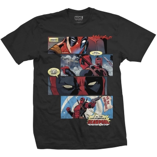MARVEL COMICS - Deadpool Strips - čierne pánske tričko