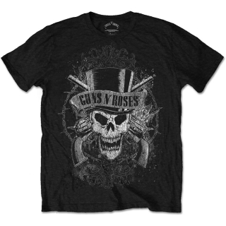 GUNS N ROSES - Faded Skull - čierne pánske tričko