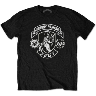 RAMONES - Johnny Ramone Army Logo - čierne pánske tričko