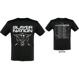 SLAYER - Slayer Nation 2014 Dates - čierne pánske tričko