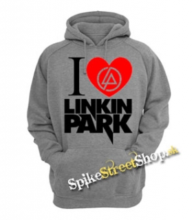 I LOVE LINKIN PARK - šedá pánska mikina