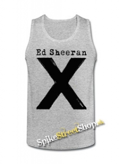 ED SHEERAN - X - Mens Vest Tank Top - šedé