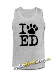 I LOVE ED SHEERAN - Mens Vest Tank Top - šedé