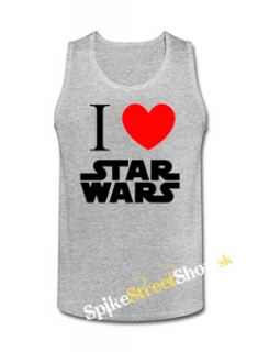 I LOVE STAR WARS - Mens Vest Tank Top - šedé